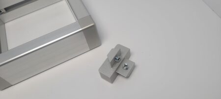 16x40 machined aluminium corner bracket anodized clear silver