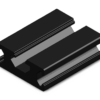 black 16x40 T-slot aluminium profile showing isometric view of extrusion shape and slot detail