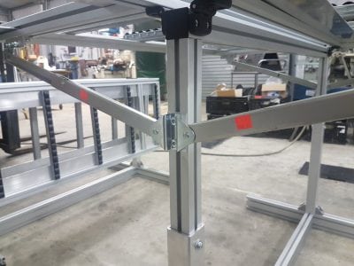 aluminium T-Slot extruded frame colapsable work table 
