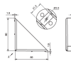 die cast bracket 40x80 T-Slot extrusion connector