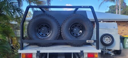 T-Rax Trax tub rack system for off road cargo